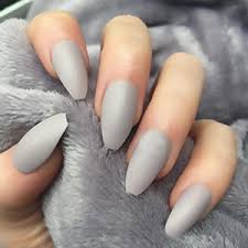 Here we have matte black coffin nails. Amazon Com Siusio 96pcs Colorful Coffin Nails Full Cover Fall Pure Color Maple Leaf Red Medium Ballerina Matte Autumn False Gel Nails Art Tips Sets For Women And Girls Black Grey Caramel Coffee