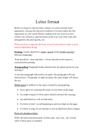 Letter Format