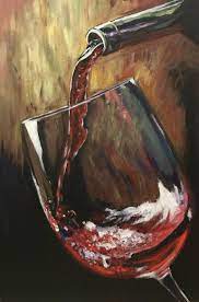 Glass Of Wine Painting Wine Painting Canvas Art Painting Wine Glass Art
