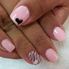 Design hearts, lines, and snowflakes with a dotting tool but if you're in a flurry, nail stickers are a great option. 40 Simple Nail Designs For Short Nails Without Nail Art Tools Simple Nail Art Designs Valentines Nails Nail Designs