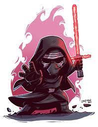 Chibi Kylo Ren 8 5x11 Print Star Wars Cartoon Star Wars Art Star Wars Drawings