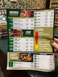 30 piece mix & match wings crew pack. Menu Picture Of Wing Stop Bellevue Tripadvisor