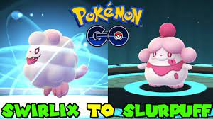 How to get swirlix in pokémon sword and shield includes where to find the location of swirlix, and how to catch swirlix without problems. Evolving Swirlix To Slurpuff In Pokemon Go Youtube