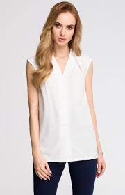 Blouse sans manches col rond finition dentelle mécanique sans manches uni volant en dentelle mécanique coupe ample en coton marque : White Sleeveless Shirt Style S112e Idresstocode Online Boutique Of Negligee And Nightgowns Elegant Dresses Pencil Skirts And Blouses Leather Skirts High Heel S