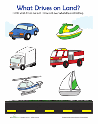 Land Vehicles Worksheet Education Com Transportation Preschool Fun Activities For Toddlers Transportation Crafts
