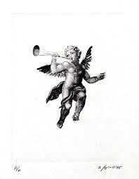 They strike love into our hearts. Cherub Engraving Cherub Tattoo Dark Tattoo Engraving Tattoo