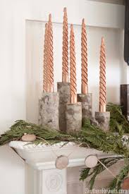 Every fireplace should have this white birch log set. Diy Birch Log Candle Stick Holders Southern Revivals