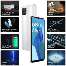 OPPO A16e (White, 4GB RAM, 64GB Storage ...