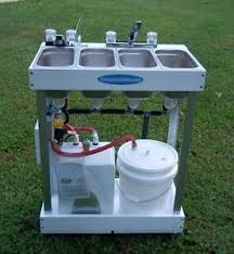 plastic three compartment sink google