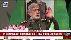 Iran's Quds Force leader ordered Tehran-backed militias to stop ...
