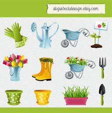 Garden Equipments Clipart Carden Tool Clipart By Digistockdesign 4 00 Clip Art Garden Equipment Plant Painting