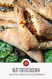 Rezept Fur Blatterteigtaschen Mit Roten Linsen Und Kichererbsen Rezept Kichererbsen Rezepte Blatterteigtaschen