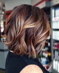 Dark Red And Golden Blonde Balayage Lob Hair Styles Gorgeous Hair Color Brown Hair With Blonde Highlights