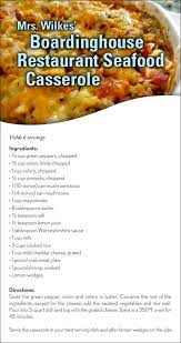 Shrimp, crabmeat, and scallops swim together in this hearty seafood casserole. Mrs Wilkes Boarding House Seafood Casserole Visit Savannah Seafood Casserole Seafood Casserole Recipes Recipes