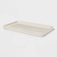 With its neutral tones, this product can complement various installations. Vanity Tray Crackle Cream Threshold Target