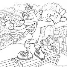 It stars the mutant bandicoot, created by dr. Video Game Crash Bandicoot Coloring Pages Xcolorings Com