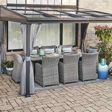 Allen Roth Outdoor Dining Set Rowanston 9 Piece Outdoor Dining Table Setting Outdoor Spaces Cheap Patio Furniture