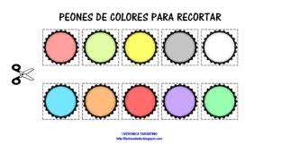 ✿ bandeja de palabras para asociar con su imagen. Peones De Colores Para Recortar Juegos De Mesa Juegos Colores