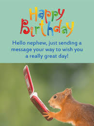 May 40 be a box for throwing here are some messages for a husband turning 40. A Message From Squirrel Funny Birthday Card For Nephew Birthday Greeting Cards By Davia