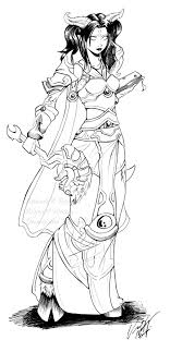 Commission Draenei Priest By Ranefea On Deviantart World Of Warcraft Coloring Books Warcraft Art