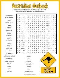 Australia Word Search Worksheet Geography For Kids Word Find Worksheets For Kids