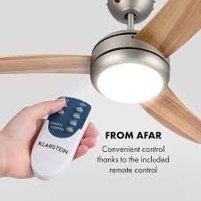 Universal 3 speed damp rated ceiling fan handheld remote control white hunter's universal ceiling fan control is hunter's universal ceiling fan control is compatible with hunter ceiling fans as well as other brands. Klarstein El Paso Ceiling Fan Ceiling Light 52 10 344m H Oak Look