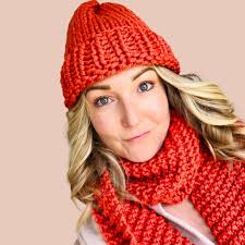 Scarf & Hat Knit Kit, Learn to Knit Kit, Knit Your Own Matching Scarf and  Hat Set With This Beginner Knitting Kit, Perfect Christmas Gift