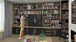 Meuble tv bibliothèque sur mesure. Mj Interieurs Projets Conception D Agencement Sur Mesure A Saintes