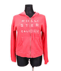 Details About Hollister Womens Ziiped Sweatshirt Hood Pink L