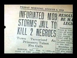 The effects of jim crow felt strongly throughout the united states, and two young men are slated for a lynching. Marion Indiana 1930 Lynching Youtube