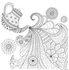 These free tea coloring pages are a fun activity for the kids. Line Design Of Tea To Adult Coloring Pages Printable