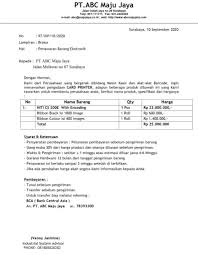 Contoh Surat Penawaran Barang Terlengkap Dan Terbagi Untuk Bisnis