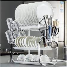 Sebab rak piring yang satu ini merupakan rak piring dengan bahan dasar stainless steel yang sangat kokoh dan juga tahan lama. Rak Piring Stainless Steel Susun 3 Dan Susun 2 Modern Multifungsi Anti Karat Shopee Indonesia
