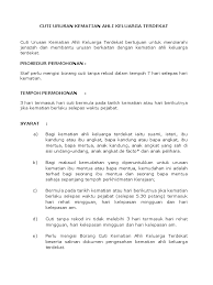 Contoh surat keterangan ahli waris kematian. 24 Panduan Cuti Cuti Urusan Kematian Ahli Keluarga Terdekat