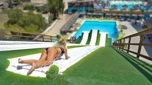 This question would seem to be one of simple physics, and yet it continues to engender sharp disagreements. Mega Waterslide Launch Ramp 100ft Youtube