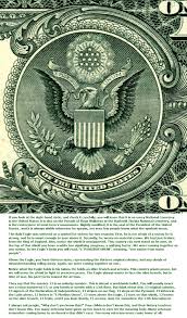 Facts One Dollar Close Up Presidential Seal And Meaning Uscurrency Legaltender One Dollar Dollar Bill Presidential Seal