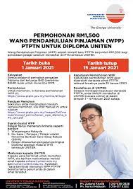 Semasa anda mengemukakan permohonan melalui upu online, anda bolehlah menyatakan persetujuan untuk mendapat wpp. Uniten Permohonan Wang Pendahuluan Pinjaman Wpp Ptptn