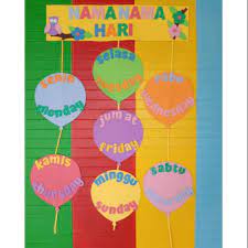 Tentu saja hiasan dinding nama bulan memang sedang banyak dicari oleh orang d Peraga Tempel Paud Tk Hiasan Dinding Nama Hari Inggris Shopee Indonesia