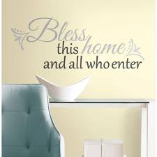 Check spelling or type a new query. Roommates 10 In X 18 In Bless This Home 25 Piece Peel And Stick Wall Decals Rmk2179scs The Home Depot