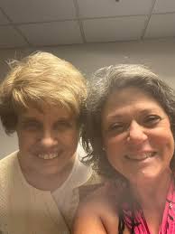 Connie Bugos and I at the family reunion.