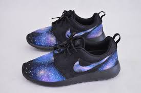 Custom Galaxy Black Air Forces Galaxy Roshe One Custom Sneakers Nike Shoes Outlet Nike Shoes Women Running Shoes Nike