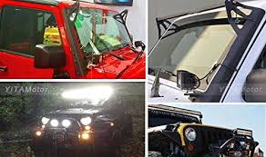 Yitamotor Jeep Wrangler Tj 52 300w Led Light Bar Mounting Brackets Kit For Jeep Tj Jeep Wrangler Lights Jeep Jeep Tj