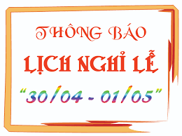 Dịp 30/4 và 1/5 cán bộ công chức được nghỉ 4 ngày. Thong Bao Nghá»‰ Lá»… 30 4 Va 1 5 2017