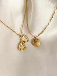 Alexa Tiny 14k Gold Dipped Heart Locket Necklace Sweetpeeps You Please Sweet Heart Charm Necklacethis In 2020 Heart Locket Necklace Heart Locket Necklace Designs
