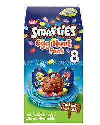 Nestle Smarties Egg Hunt Pack 140g Half Price Easter Egg Warehouse
