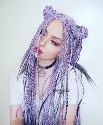 lila gemischt weiss synthetische perucke sny081 donalovehair zopf lilahaar haar haarfarbe haircolor white girl braids hair styles braids with extensions