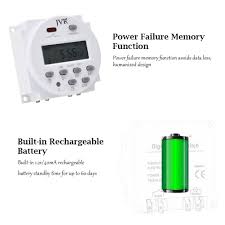 12v Timer Switch For Solar Lights Chicken Coop Door Battery Powered Programmable Daily Weekly With Keys Lock Function Dc Ac 12 Volt Timer Solar Battery Power