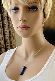 Lapis Lazuli Gemstone Sterling Silver Necklace, Figa Fist Gemstone Charm,  Goddess Call for Fertility, Ward Off Evil, Good Luck Charm, #1149