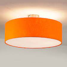 Importé le 28 avril 2019. Plafonnier Gala 50 Cm Abat Jour En Feutre Orange Luminaire Fr