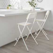 Franklin Bar Stool With Backrest Foldable White White Tested For 220 Lb Ikea In 2020 Bar Stools Freestanding Kitchen Island White Kitchen Restaurant